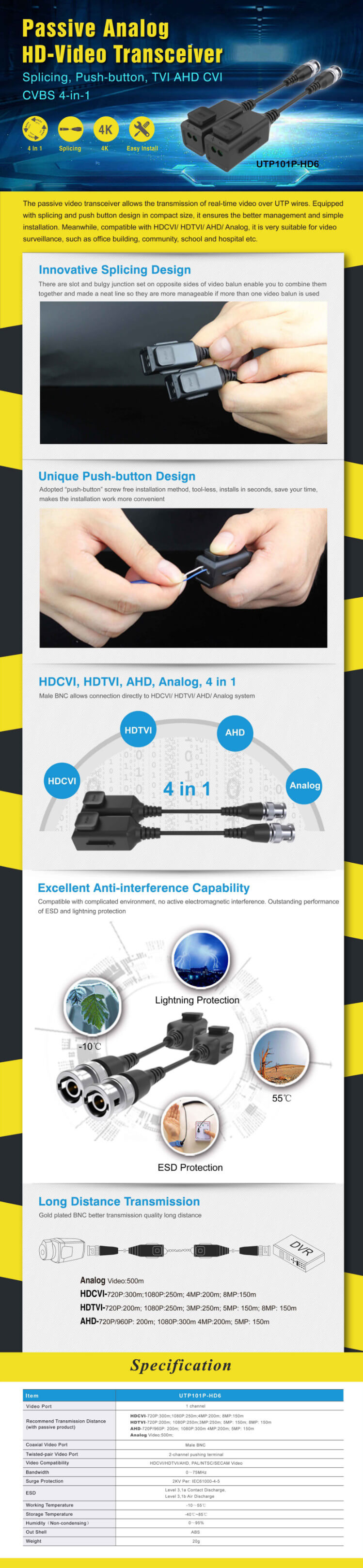 UTEPO, HD video transceiver